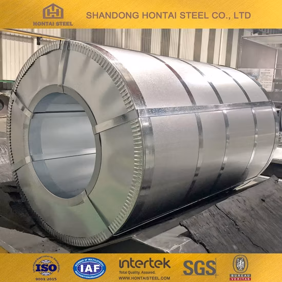 Proveedor de bobinas de acero galvanizado en caliente Dx51d Z275 Zinc Gi Steel Coil Z180 Hoja de acero con revestimiento de zinc /Bobina de acero galvanizado/Tira/Hoja/Placa para la construcción